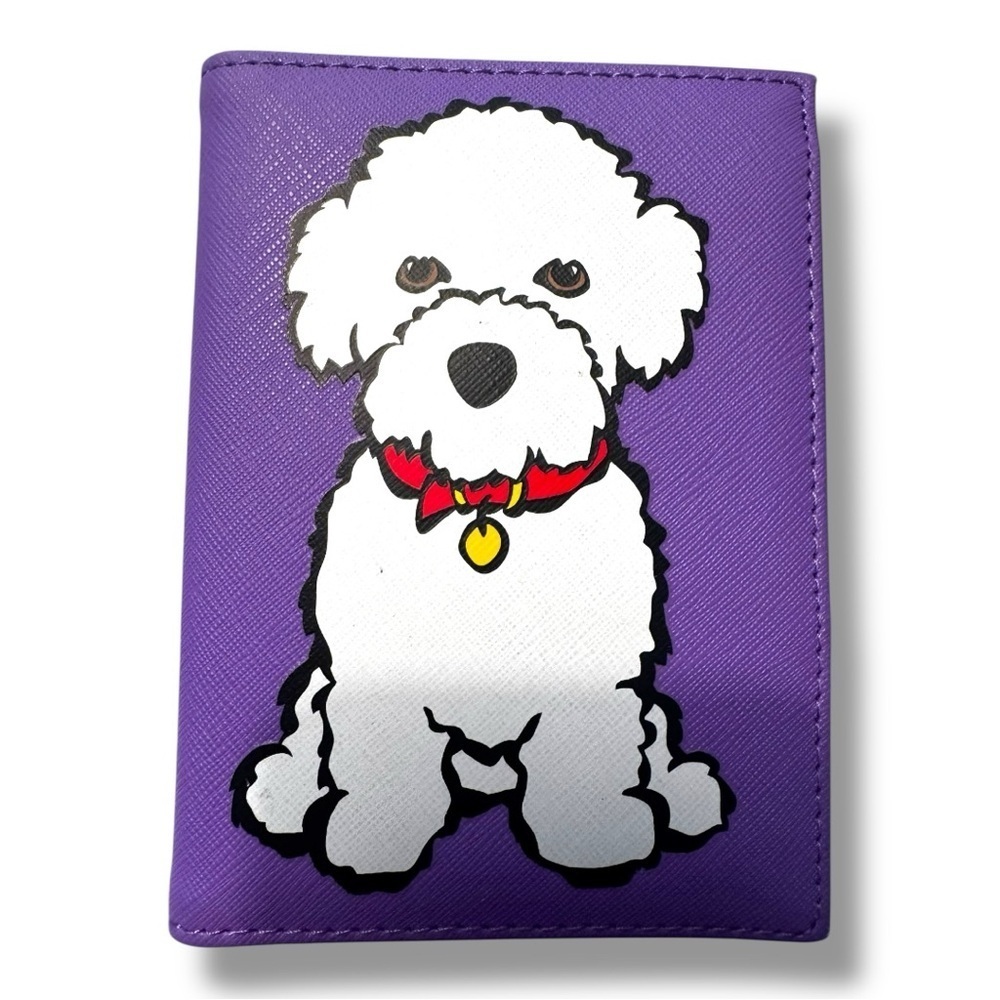 MARC TETRO -  MALTESE "Love My Dog" Passport Cover Holder Wallet NWOT - Picture 2 of 4